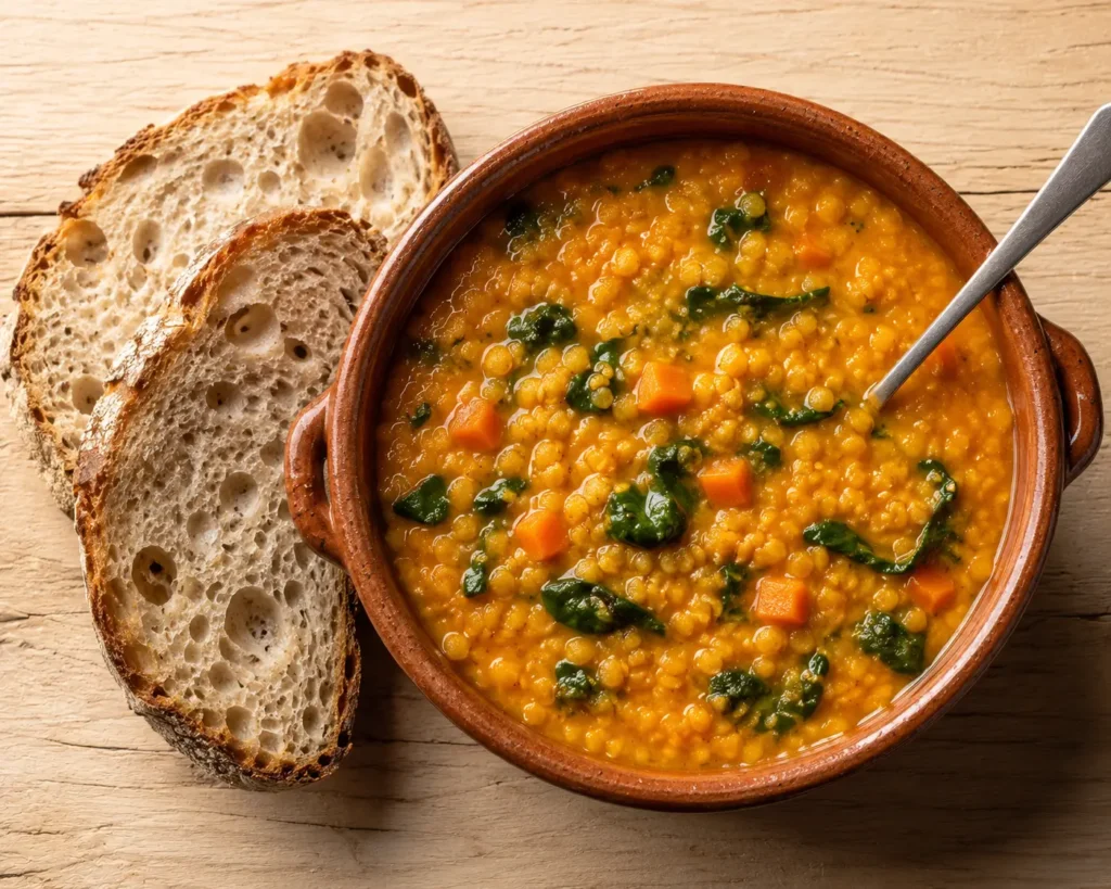 طريقة عمل شوربة العدس بالسبانخ والكركم: وصفة صحية ومغذية