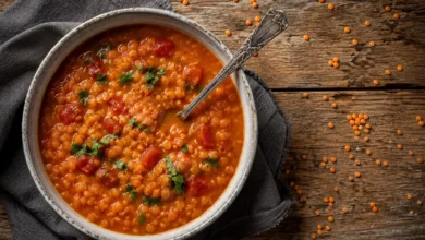 طريقة عمل شوربة العدس النباتية: وصفة صحية ومشبعة بخطوات سهلة