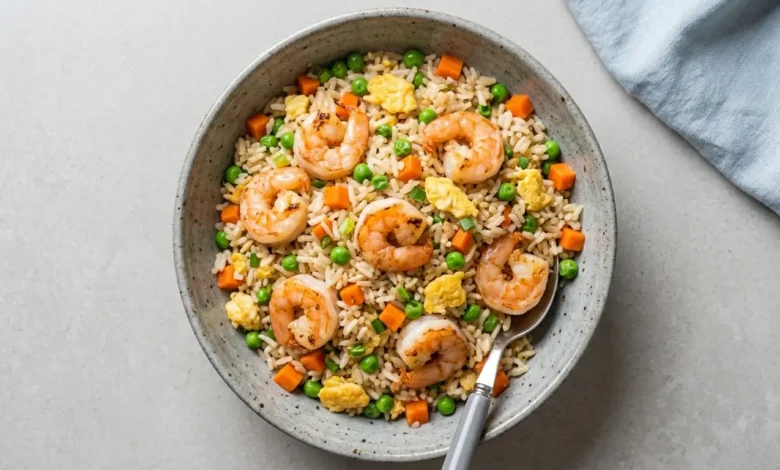 طريقة عمل الأرز بالجمبري بأسهل خطوات وطعم رائع