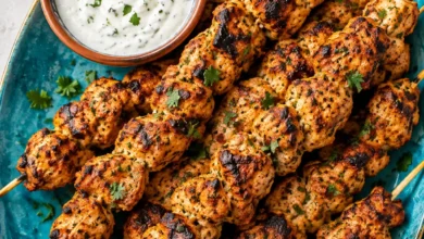 طريقة عمل شيش طاووق مشوي بالفرن بتتبيلة لذيذة