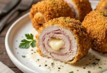 طريقة عمل كوردون بلو الدجاج المقرمش بخطوات سهلة ولذيذة في المنزل مثل المطاعم