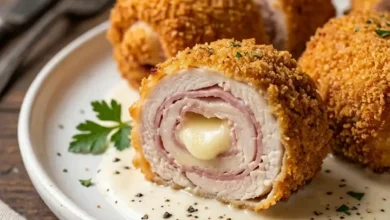 طريقة عمل كوردون بلو الدجاج المقرمش بخطوات سهلة ولذيذة في المنزل مثل المطاعم